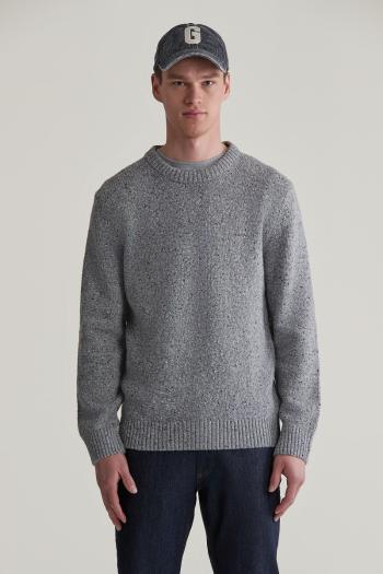 SVETR GANT NEPS WOOL C-NECK GREY MELANGE