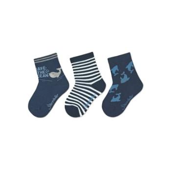 Sterntaler Ponožky 3-pack sea mid blue