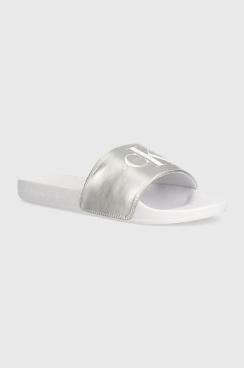 Pantofle Calvin Klein Jeans SLIDE NY PEARL dámské, černá barva, YW0YW01243