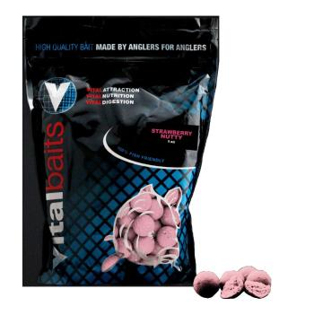 Vitalbaits boilies strawberry nutty - 1 kg 14 mm