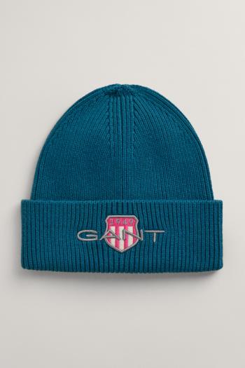 ČEPICE GANT CONTRAST SHIELD BEANIE PETROL BLUE