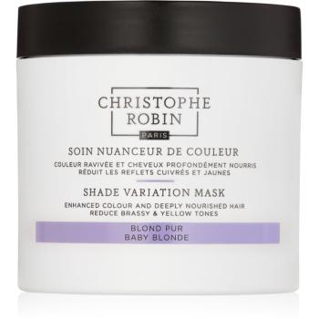 Christophe Robin Shade Variation Mask výživná krémová maska na vlasy odstín Baby Blond 250 ml