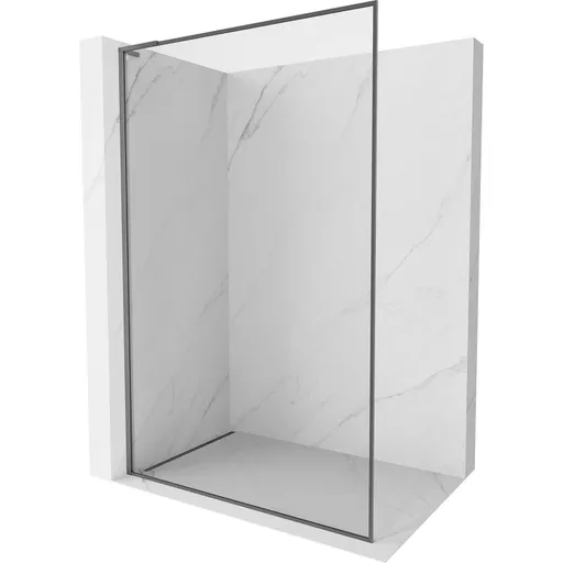 MEXEN/S Kioto-XF L Sprchová zástěna WALK-IN s rámem 110 x 202, transparent 10 mm, grafit metal 800-110-174-95-00-XF