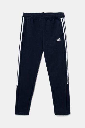 Dětské tepláky adidas J HOT TIRO tmavomodrá barva, vzorované, IY3208