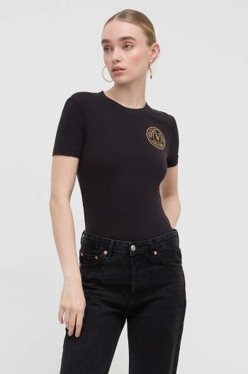 Tričko Versace Jeans Couture černá barva, 76HAHT02 CJ03T