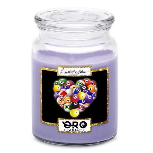 Svíčka Kulečníkové srdce (Vůně svíčky: Levandule)