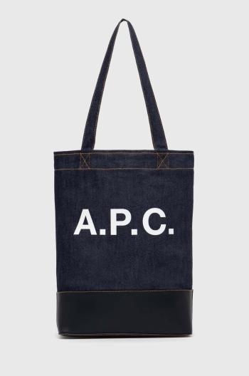 Taška A.P.C. tote axel tmavomodrá barva, CODDP-M61444