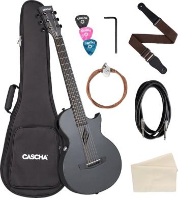 Cascha Carbon Fibre Electric Acoustic Guitar Black Matte Elektroakustická kytara