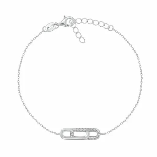 Brilio Silver Moderní stříbrný náramek se zirkony BRC240W