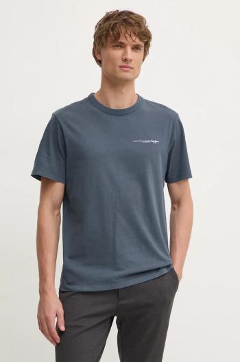 Bavlněné tričko Pepe Jeans DAVY TEE šedá barva, s potiskem, PM509626