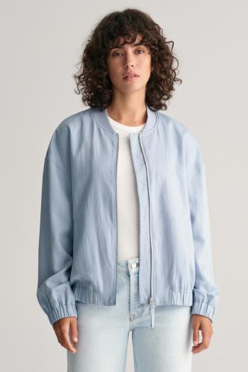 BUNDA GANT LINEN BLEND BOMBER JACKET DOVE BLUE