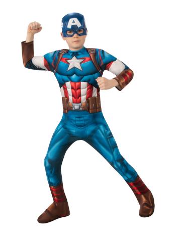 Rubies Dětský kostým deluxe - Captain America Velikost - děti: S: 104 cm