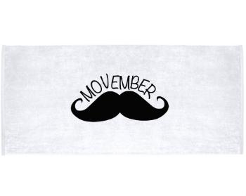 Celopotištěný sportovní ručník Movember Moustache