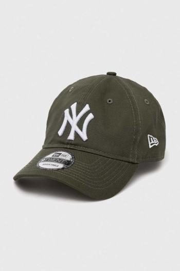 Bavlněná baseballová čepice New Era NEW YORK YANKEES zelená barva