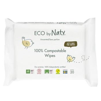 ECO BY NATY Ubrousky vlhčené cestovní neparfumované Sensitive Eco 20 ks