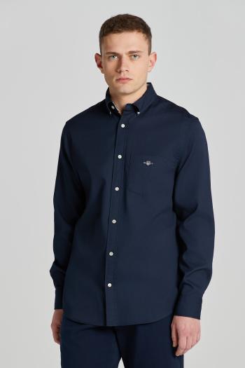 KOŠILE GANT REG HONEYCOMB TEXTURE SHIRT EVENING BLUE