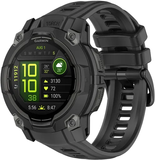 4wrist Silikonový řemínek pro Garmin Instinct 3 Solar a Instinct 3 AMOLED 50 mm - Black