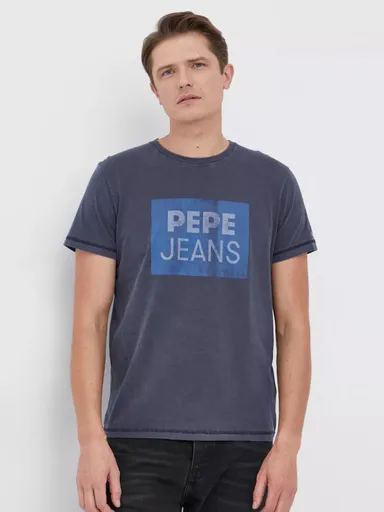 Pepe Jeans pánské modré tričko Rafer PM508015594 M