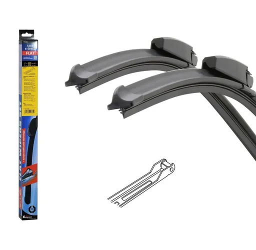 Compass 69776 Stěrače Flat set (joint) - 550 + 550 mm