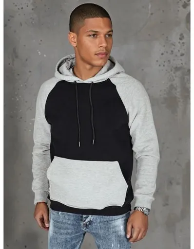 Pánská mikina basic s kapucí, černá