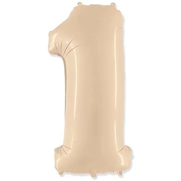 Balón foliový číslice krémová  - 102 cm - 1 (901761SC)