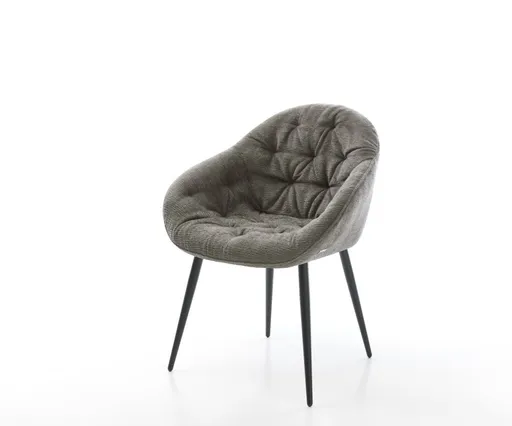 Jídelní židle Gaio-Flex bouclé měkký tmavě béžová 4-nohá zúžená