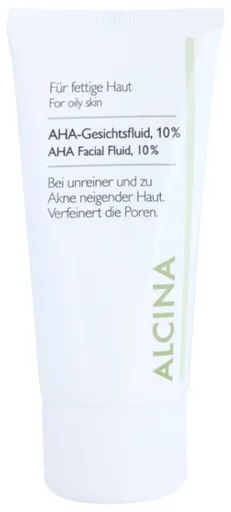 Alcina Pleťový fluid s AHA kyselinami 10% (AHA Facial Fluid, 10%) 50 ml