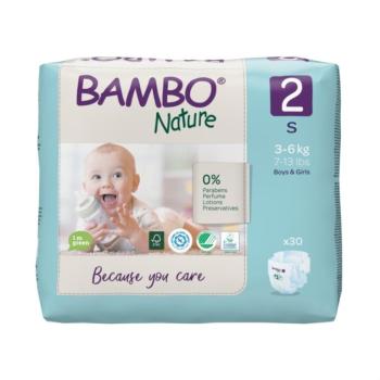 Bambo Nature 2 S 3-6 kg dětské pleny 30 ks