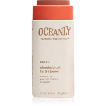 Attitude Oceanly Plastic Free Makeup tuhá krémová tvářenka pro suchou až citlivou pleť odstín Corail 8.5 g