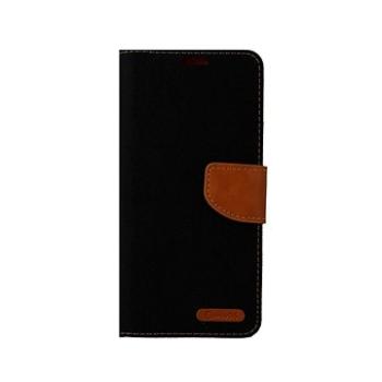 Canvas Pouzdro Xiaomi Redmi Note 10 Pro knížkové černé 57926 (Sun-57926)