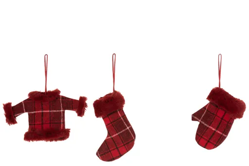 3ks vánoční vínová ozdoba  - 18*2*15 cm J-Line by Jolipa