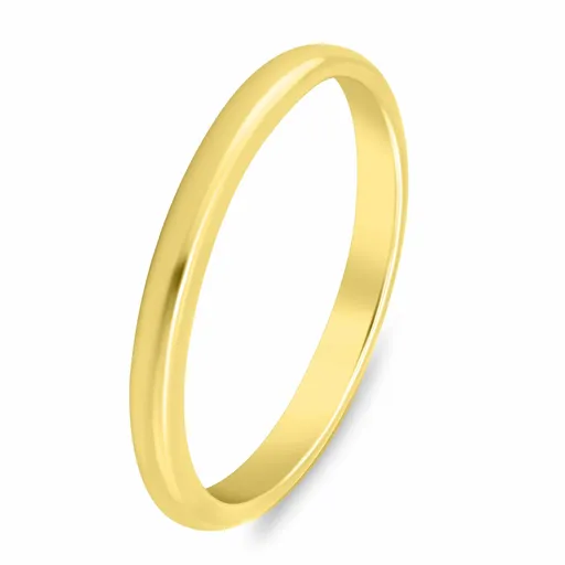 Brilio Silver Minimalistický pozlacený snubní prsten RI149Y 66 mm