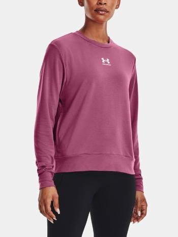 Under Armour Rival Terry Crew Triko Růžová