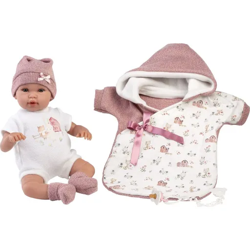 Llorens 63650 realistická panenka miminko se zvuky a měkkým látkovým tělem 36 cm