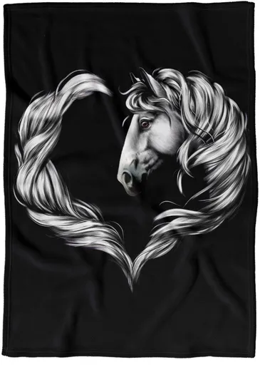 Deka Horse heart white (Podšití beránkem: NE)