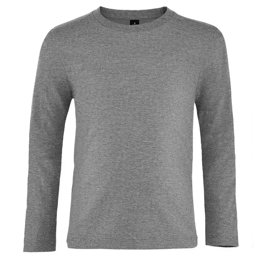 SOL'S Dětské tričko s dlouhým rukávem Imperial - Šedý melír | 10 let