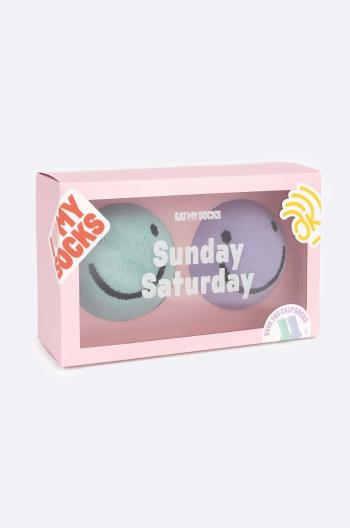 Ponožky Eat My Socks Saturday Sunday 2-pack