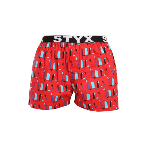 Styx Pánské trenky art sportovní guma obrazce (B1659) XXL
