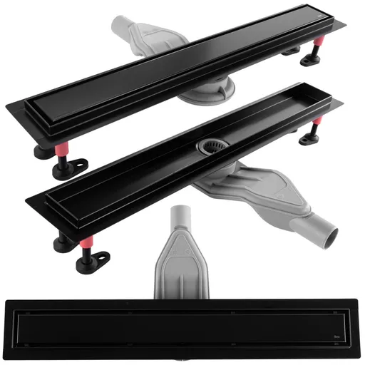 REA Lineární sprchový žlab Neox Superflow černá 70 REA-G7806