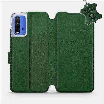 Flip pouzdro na mobil Xiaomi Redmi 9T - Zelené - kožené -   Green Leather (5903516624003)