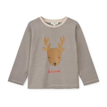 LIEWOOD Apia Placement košile s dlouhým rukávem Holiday reindeer/stripe navy