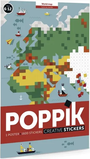Samolepkový plakát Mapa světa