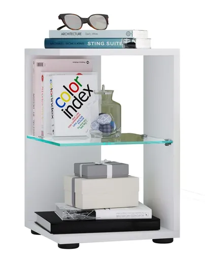 VCM Odkládací stolek Elani, bílý