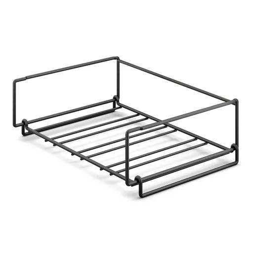 Stojan na víno CUBETO 38 cm, černá, nerezová ocel, Zack