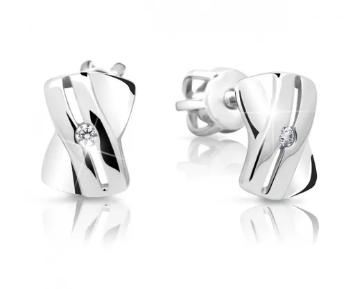 Cutie Jewellery Slušivé náušnice z bílého zlata se zirkony Z6482-1628-30-10-X-2