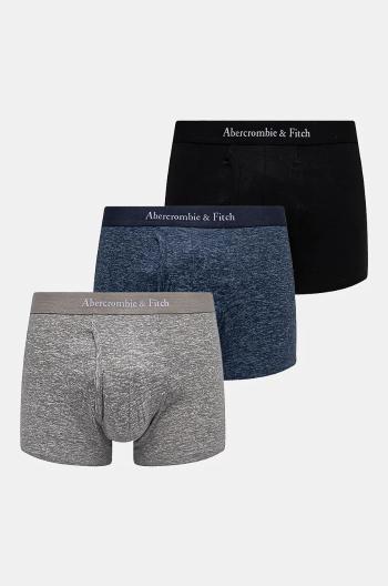 Boxerky Abercrombie & Fitch 3-pack pánské, šedá barva, KI114-4025