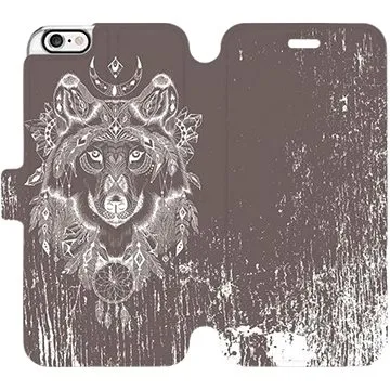 Flipové pouzdro na mobil Apple iPhone 6 / iPhone 6s - V064P Vlk a lapač snů (5903226121151)
