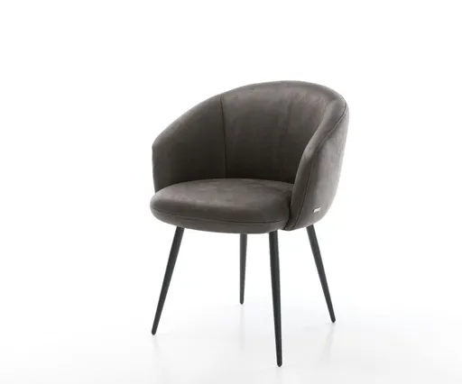 Jídelní židle Caja-Flex podnož zúžená kovová černá mikrovlákno