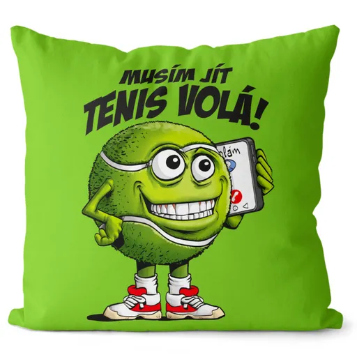 Polštář Tenis volá (Velikost: 40 x 40 cm)