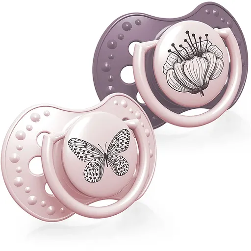 LOVI Botanic 3-6m dudlík Girl 2 ks